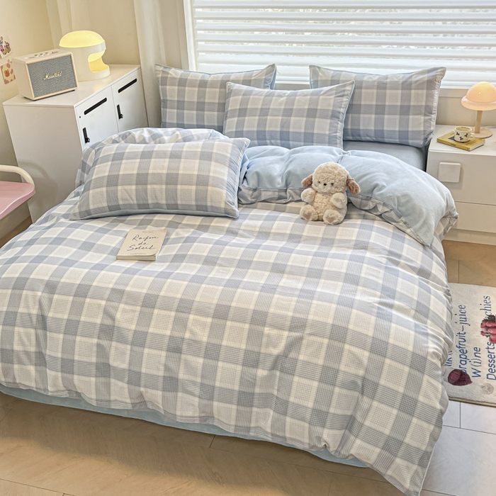 91家纺网 家纺一手货源 找家纺 晨希家居 2025A面40支全棉印花B版高克重牛奶绒棉加绒多规格套件棉加绒-苏格兰