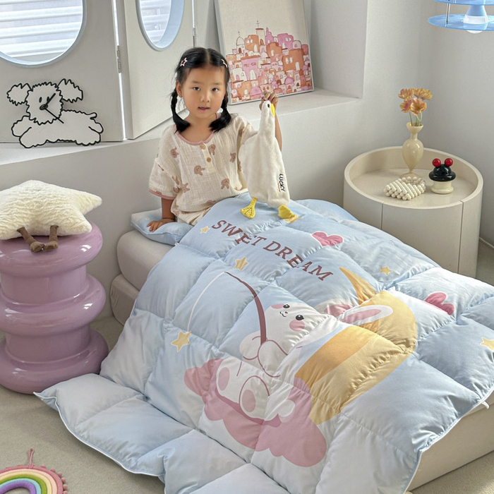 91家纺网 家纺一手货源 找家纺 （总）暖羽屋羽绒馆 2025新款羽绒丝被芯春秋羽毛被儿童羽绒被子白鹅绒被芯婴幼儿园1.5米1.2米冬被