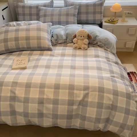 91家纺网 家纺一手货源 找家纺 晨希家居 2025A面40支全棉印花B版高克重牛奶绒棉加绒多规格套件棉加绒-苏格兰