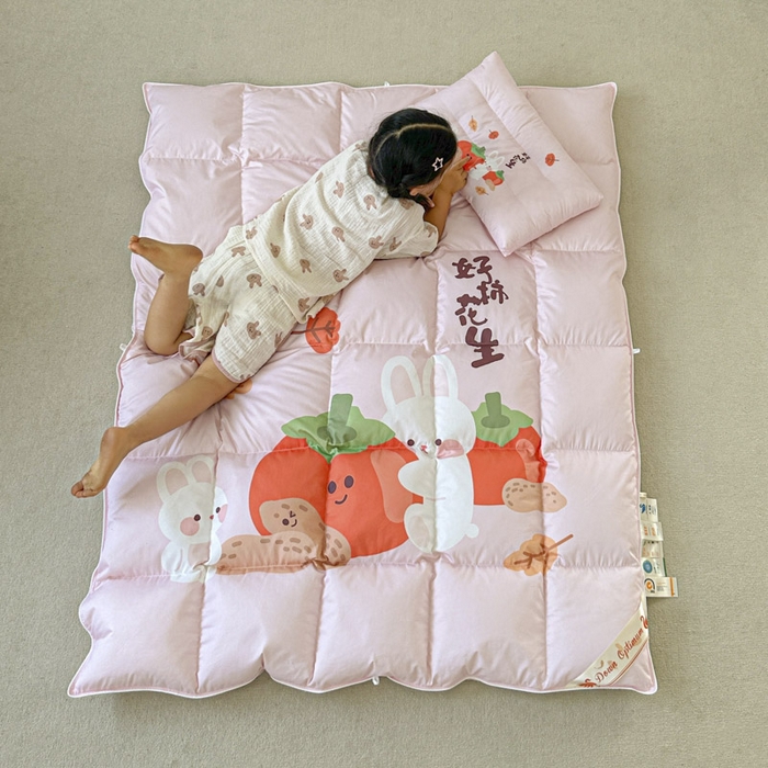 91家纺网 家纺一手货源 找家纺 暖羽屋羽绒馆 2025新款羽绒丝被芯春秋羽毛被儿童羽绒被子白鹅绒被芯婴幼儿园1.5米1.2米冬被 好事发生