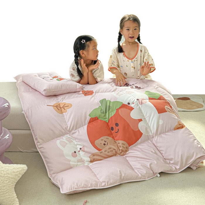 91家纺网 家纺一手货源 找家纺 暖羽屋羽绒馆 2025新款羽绒丝被芯春秋羽毛被儿童羽绒被子白鹅绒被芯婴幼儿园1.5米1.2米冬被 好事发生