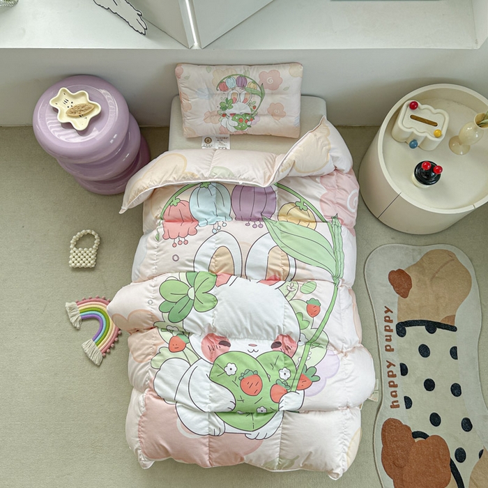 91家纺网 家纺一手货源 找家纺 暖羽屋羽绒馆 2025新款羽绒丝被芯春秋羽毛被儿童羽绒被子白鹅绒被芯婴幼儿园1.5米1.2米冬被 花和伞