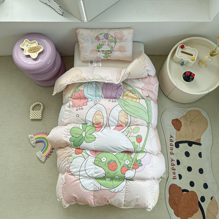 91家纺网 家纺一手货源 找家纺 暖羽屋羽绒馆 2025新款羽绒丝被芯春秋羽毛被儿童羽绒被子白鹅绒被芯婴幼儿园1.5米1.2米冬被 花和伞