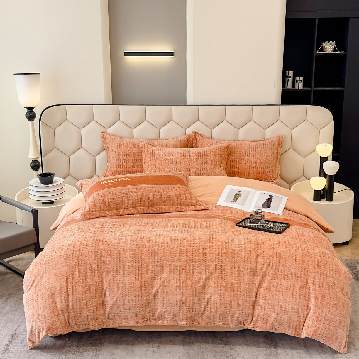 91家纺网 家纺一手货源 找家纺 （总）喜四方 2025新款超细旦婴儿宝宝绒印花四件套