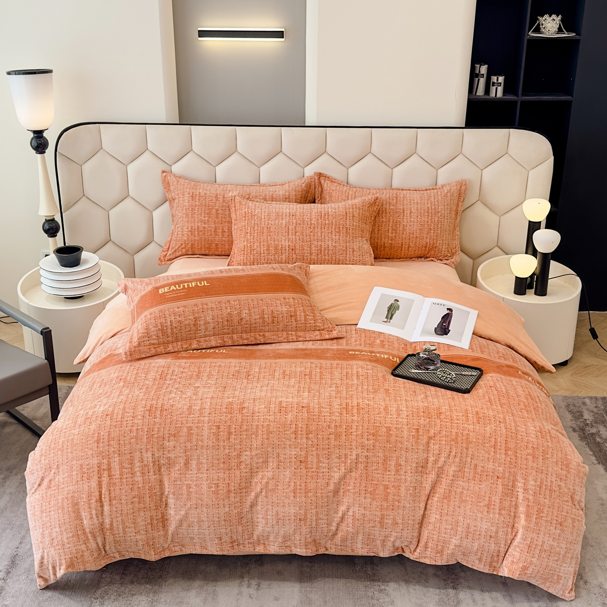 91家纺网 家纺一手货源 找家纺 （总）喜四方 2025新款超细旦婴儿宝宝绒印花四件套