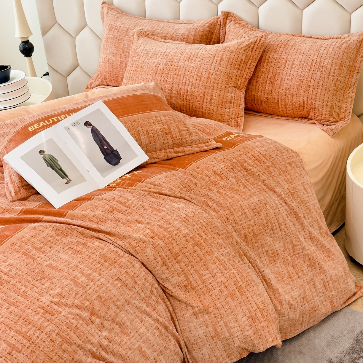 91家纺网 家纺一手货源 找家纺 （总）喜四方 2025新款超细旦婴儿宝宝绒印花四件套