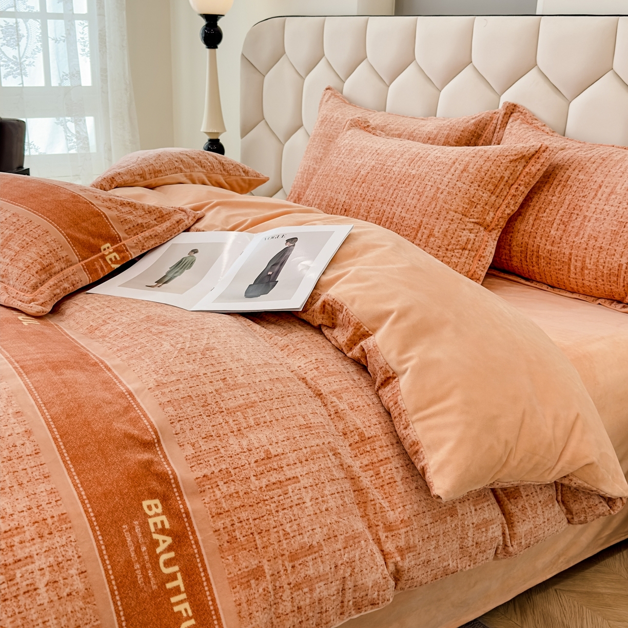 91家纺网 家纺一手货源 找家纺 （总）喜四方 2025新款超细旦婴儿宝宝绒印花四件套