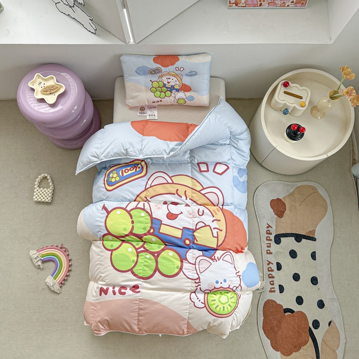 91家纺网 家纺一手货源 找家纺 暖羽屋羽绒馆 2025新款羽绒丝被芯春秋羽毛被儿童羽绒被子白鹅绒被芯婴幼儿园1.5米1.2米冬被 甜香1