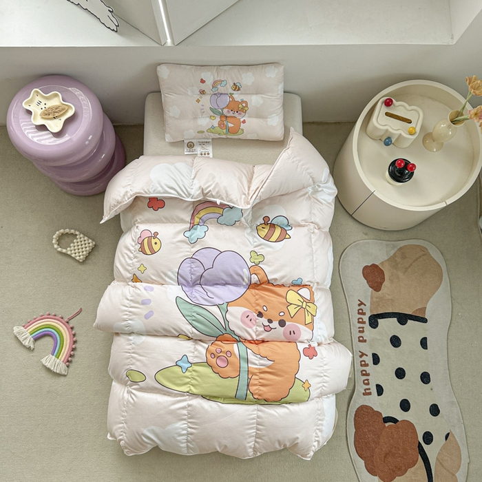 91家纺网 家纺一手货源 找家纺 暖羽屋羽绒馆 2025新款羽绒丝被芯春秋羽毛被儿童羽绒被子白鹅绒被芯婴幼儿园1.5米1.2米冬被 小柴乐乐