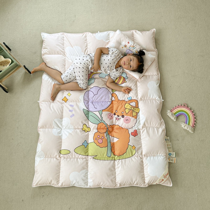 91家纺网 家纺一手货源 找家纺 暖羽屋羽绒馆 2025新款羽绒丝被芯春秋羽毛被儿童羽绒被子白鹅绒被芯婴幼儿园1.5米1.2米冬被 小柴乐乐