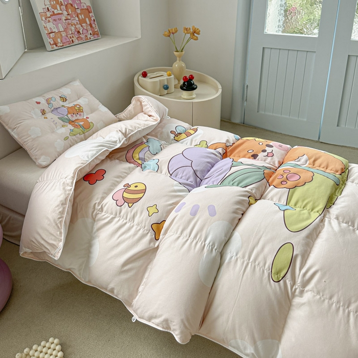 91家纺网 家纺一手货源 找家纺 暖羽屋羽绒馆 2025新款羽绒丝被芯春秋羽毛被儿童羽绒被子白鹅绒被芯婴幼儿园1.5米1.2米冬被 小柴乐乐