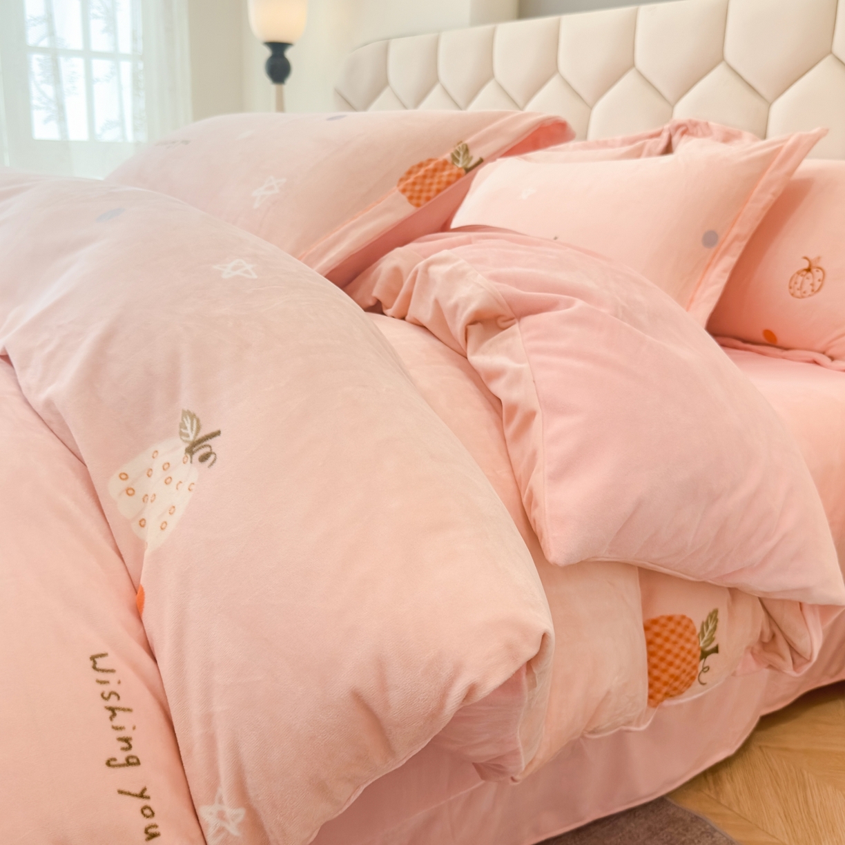 91家纺网 家纺一手货源 找家纺 （总）喜四方 2025新款超细旦婴儿宝宝绒印花四件套