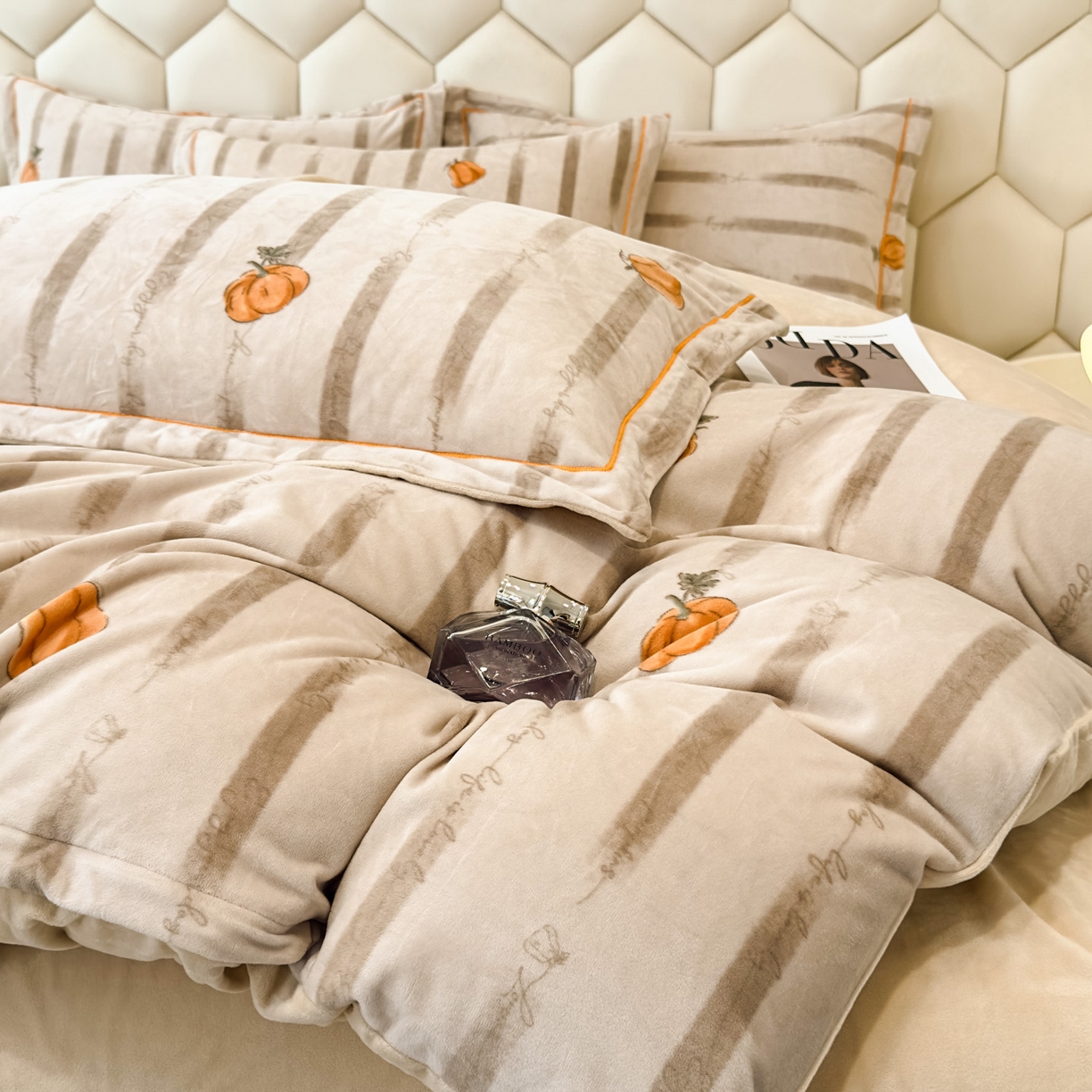 91家纺网 家纺一手货源 找家纺 喜四方 2025新款超细旦婴儿宝宝绒印花四件套 番禧