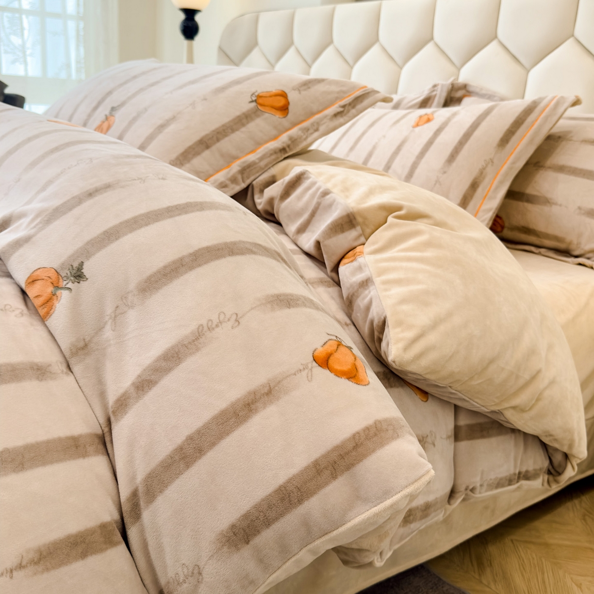 喜四方 2025新款超细旦婴儿宝宝绒印花四件套 番禧