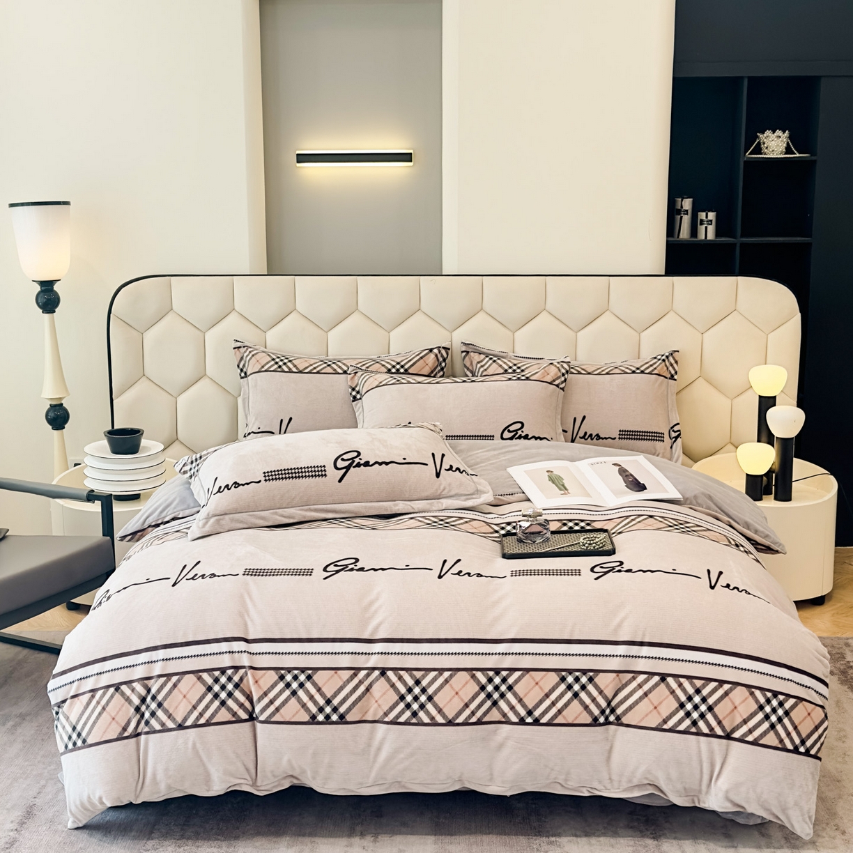 91家纺网 家纺一手货源 找家纺 喜四方 2025新款超细旦婴儿宝宝绒印花四件套 罗拉