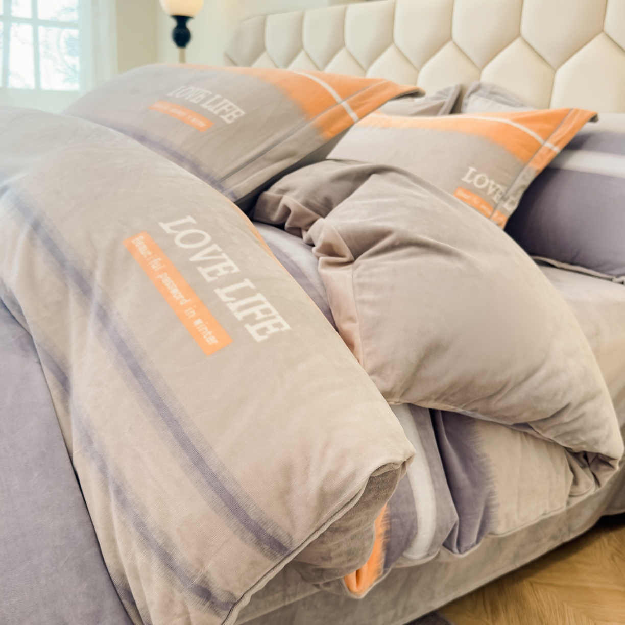 喜四方 2025新款超细旦婴儿宝宝绒印花四件套 美好生活