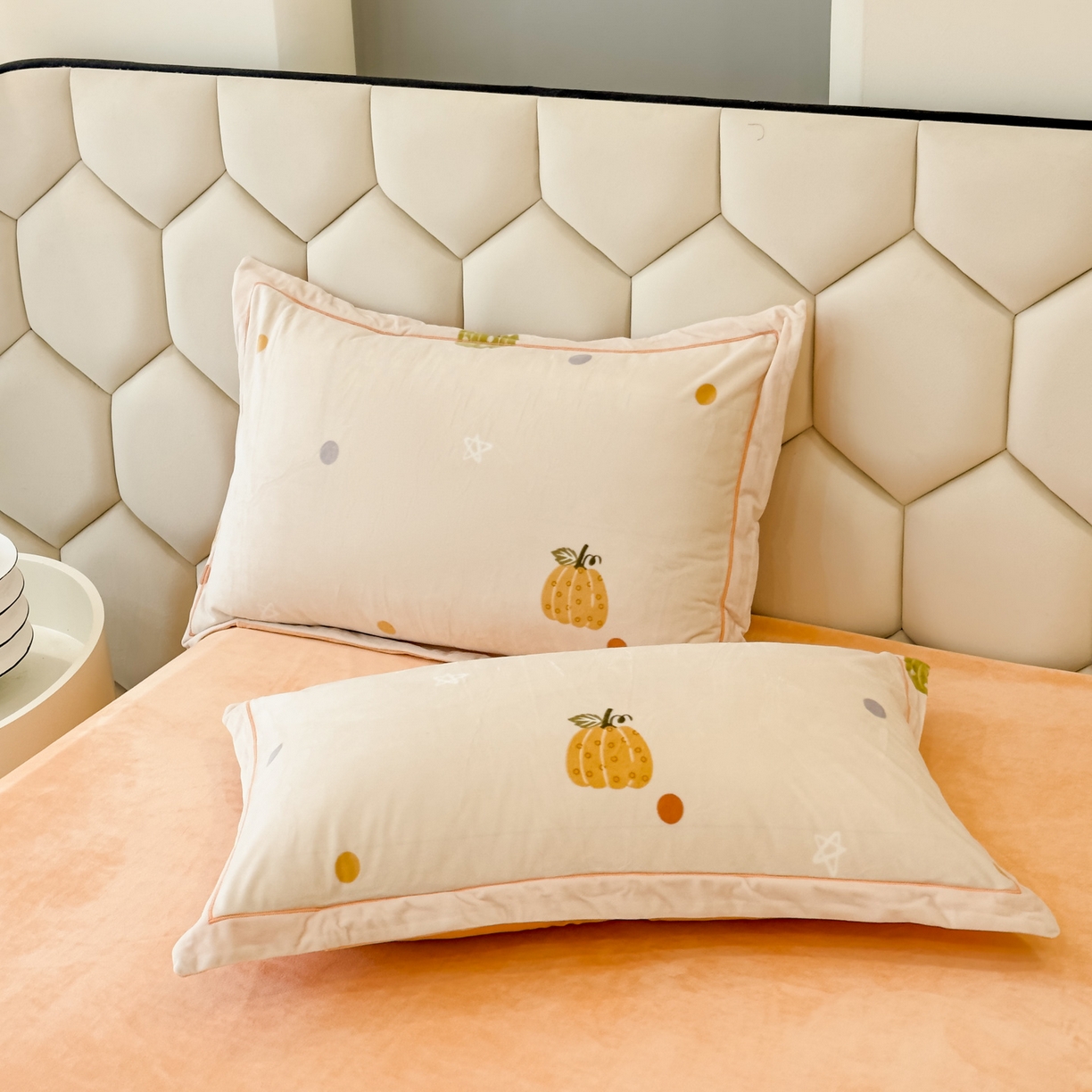 91家纺网 家纺一手货源 找家纺 喜四方 2025新款超细旦婴儿宝宝绒印花四件套 梦幻乐园 -米