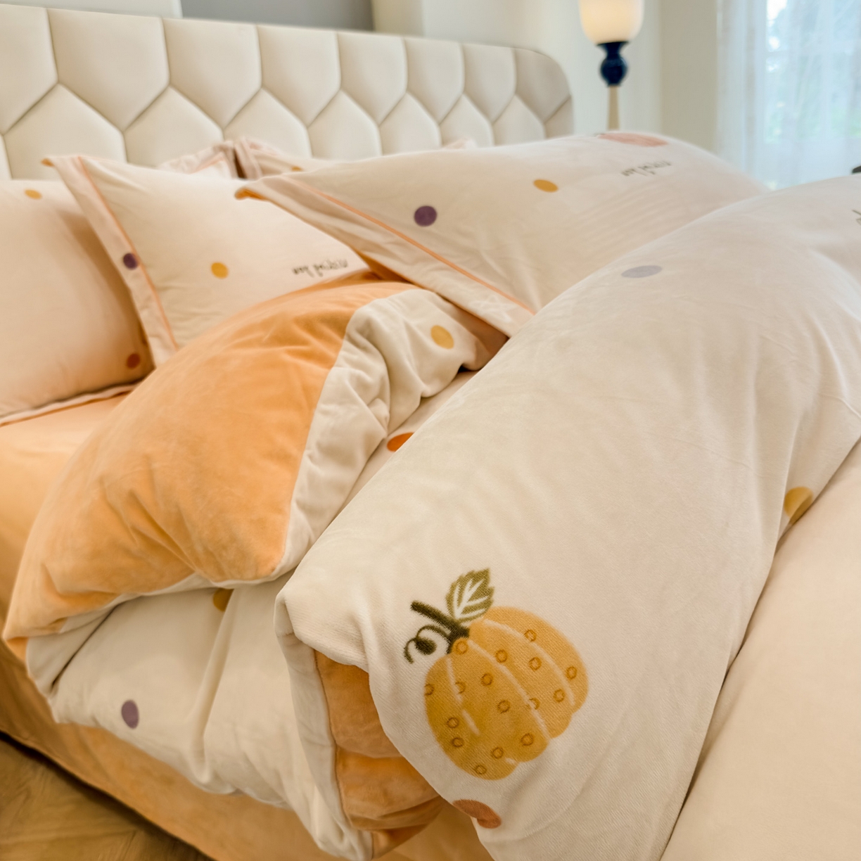 91家纺网 家纺一手货源 找家纺 喜四方 2025新款超细旦婴儿宝宝绒印花四件套 梦幻乐园 -米