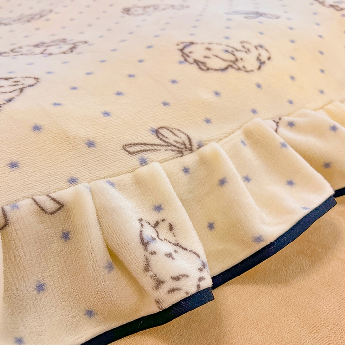 91家纺网 家纺一手货源 找家纺 HL原创 2025新款亲肤舒适韩版温暖牛奶绒四件套-花边款 花边款-星星熊