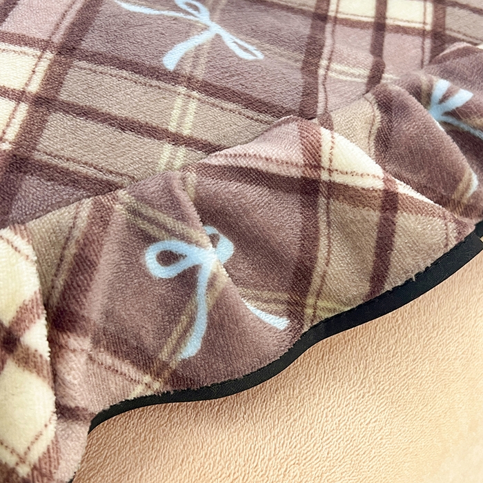 91家纺网 家纺一手货源 找家纺 HL原创 2025新款亲肤舒适韩版温暖牛奶绒四件套-花边款 花边款-美拉德格子