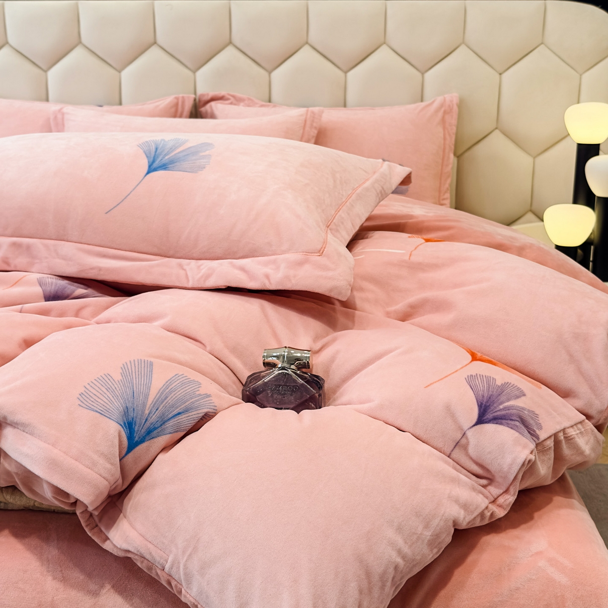 91家纺网 家纺一手货源 找家纺 喜四方 2025新款超细旦婴儿宝宝绒印花四件套 森沐