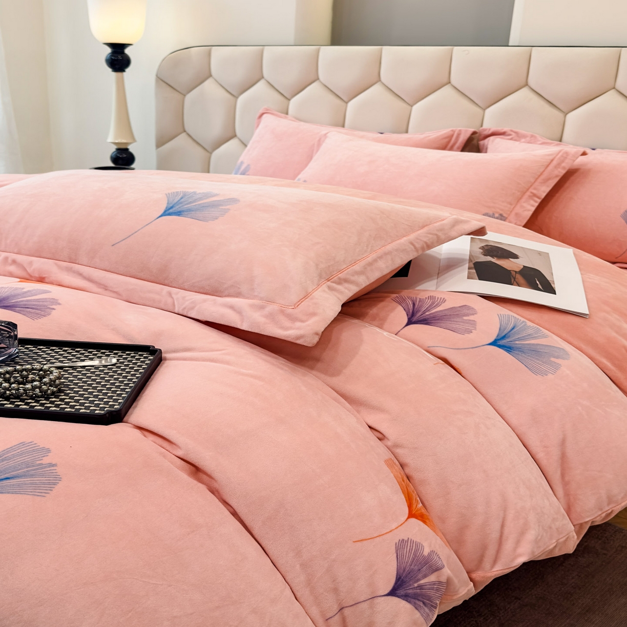 91家纺网 家纺一手货源 找家纺 喜四方 2025新款超细旦婴儿宝宝绒印花四件套 森沐