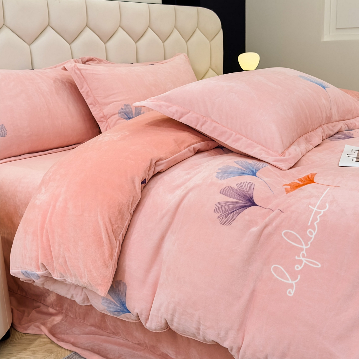 91家纺网 家纺一手货源 找家纺 喜四方 2025新款超细旦婴儿宝宝绒印花四件套 森沐