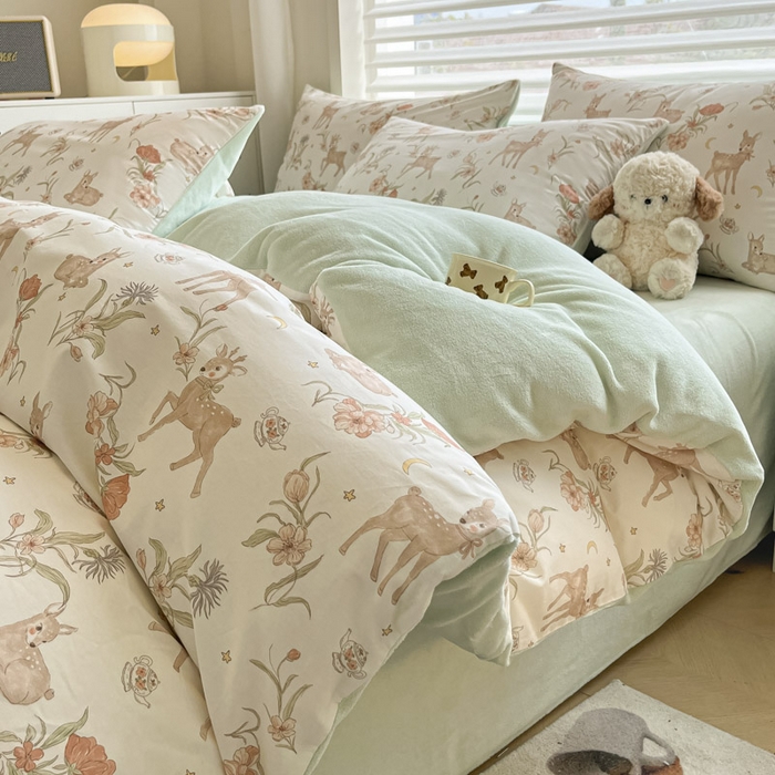 91家纺网 家纺一手货源 找家纺 （总）晨希家居 2025A面40支全棉印花B版高克重牛奶绒棉加绒多规格套件