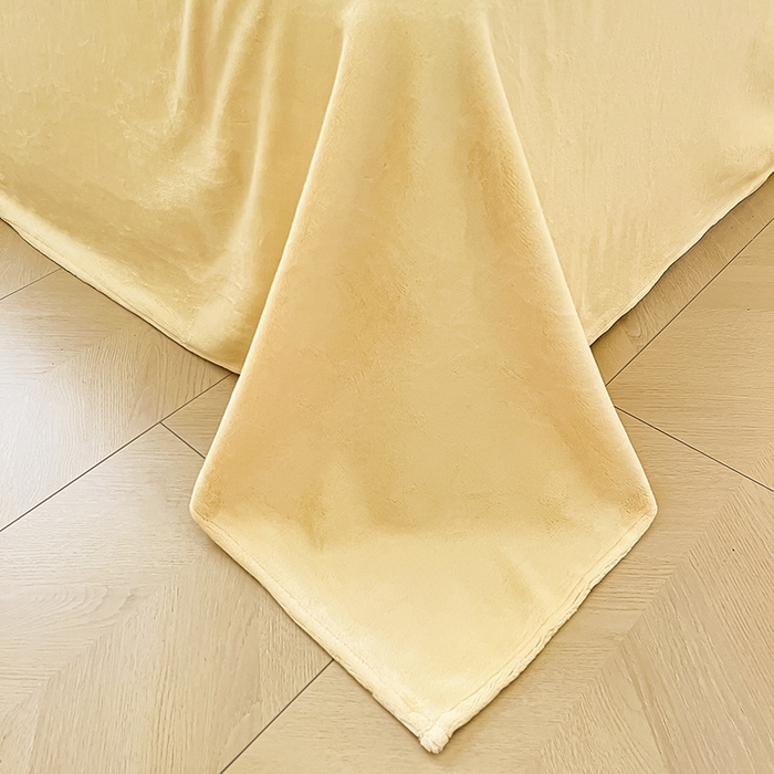 91家纺网 家纺一手货源 找家纺 琪格格纺织 2025新款全消光小清新花边款雕花牛奶绒四件套 雕花绒花边 安妮花苑 黄