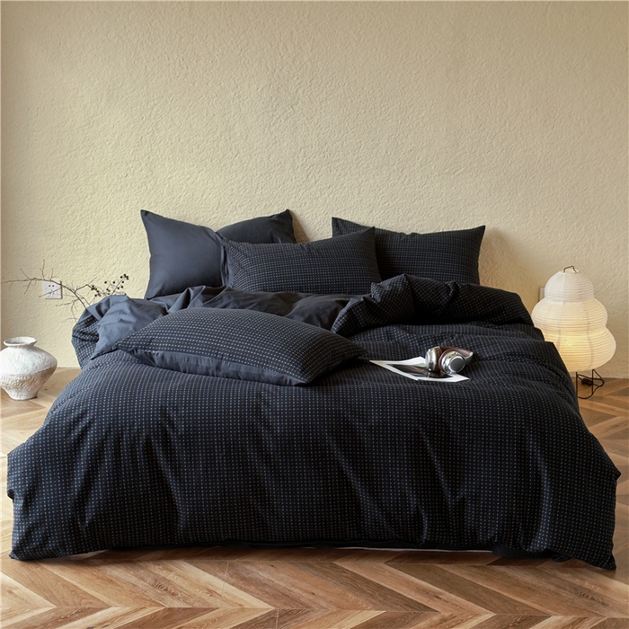 91家纺网 家纺一手货源 找家纺 （总）琪格格纺织 2025新款全棉纯棉双层纱提花四件套