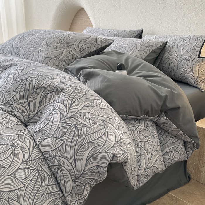 91家纺网 家纺一手货源 找家纺 （总）琪格格纺织 2025新款全棉纯棉双层纱提花四件套