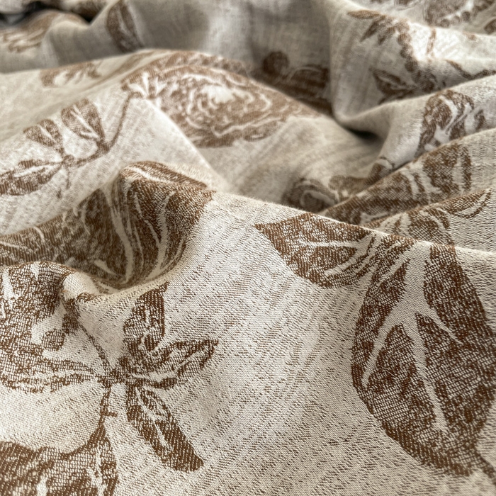 91家纺网 家纺一手货源 找家纺 琪格格纺织 2025新款全棉纯棉双层纱提花四件套 双层纱-蔓春咖