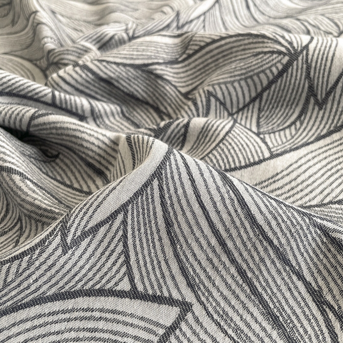 91家纺网 家纺一手货源 找家纺 琪格格纺织 2025新款全棉纯棉双层纱提花四件套 双层纱-叶墨香