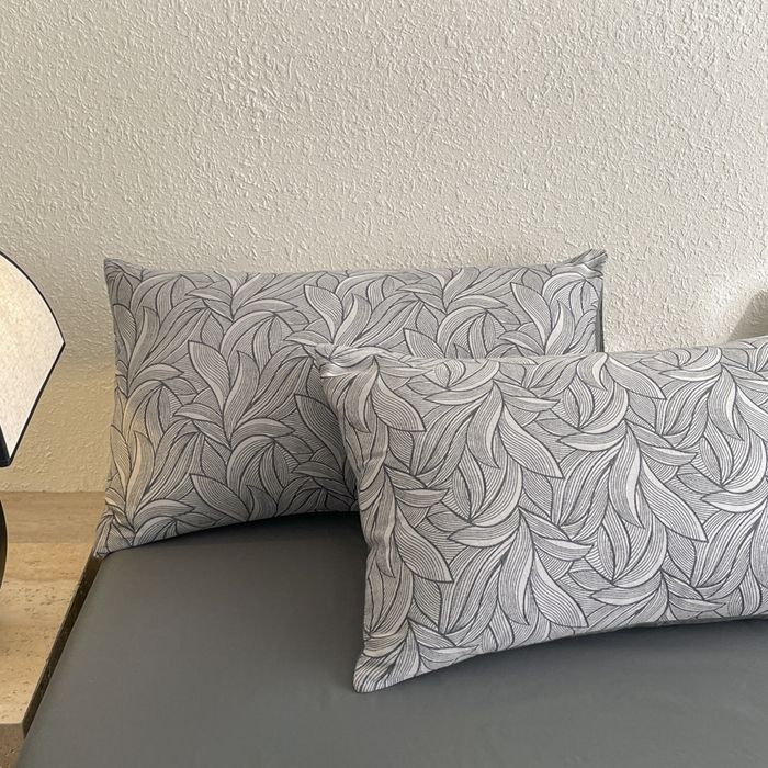 91家纺网 家纺一手货源 找家纺 琪格格纺织 2025新款全棉纯棉双层纱提花四件套 双层纱-叶墨香