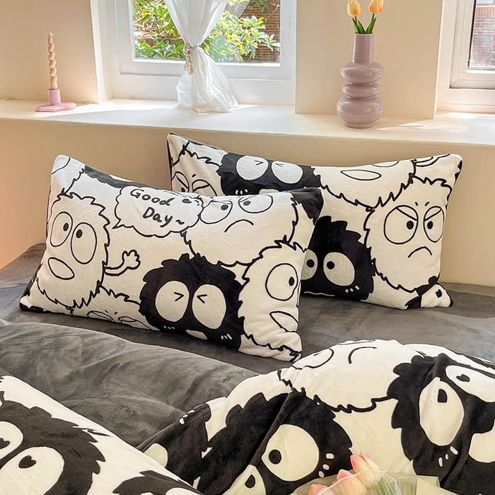 91家纺网 家纺一手货源 找家纺 （总）雅居纺家纺 2025新款高克重牛奶绒印花单枕套