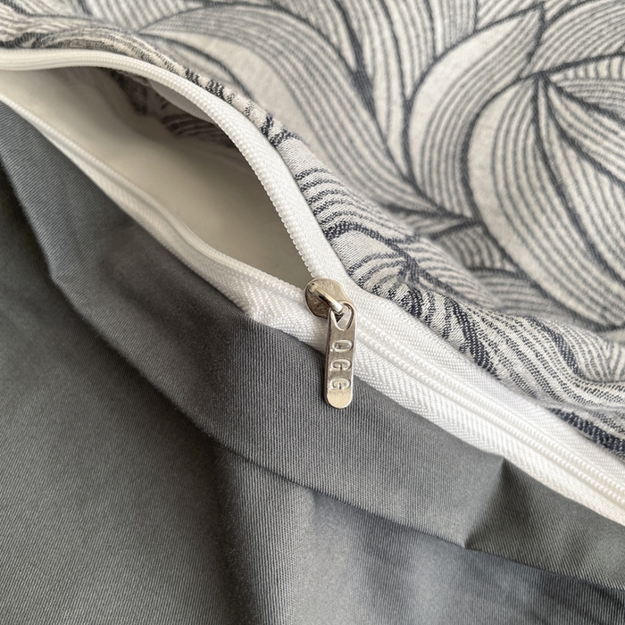 91家纺网 家纺一手货源 找家纺 琪格格纺织 2025新款全棉纯棉双层纱提花四件套 双层纱-叶墨香