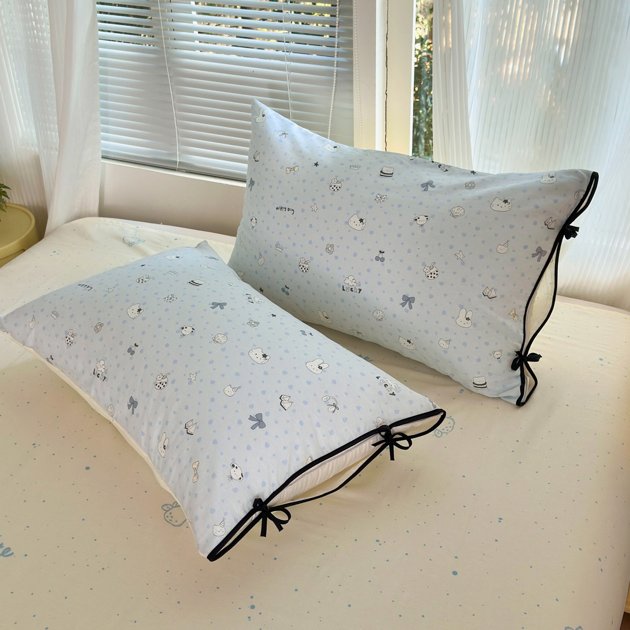 91家纺网 家纺一手货源 找家纺 （总）女子家纺 2025新款嵌绳蝴蝶结丝带工艺款四件套小红色热推