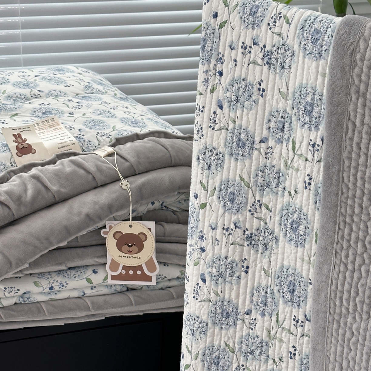 91家纺网 家纺一手货源 找家纺 （总）佰织鑫家居 2025新款棉加绒床盖款春秋被四件套