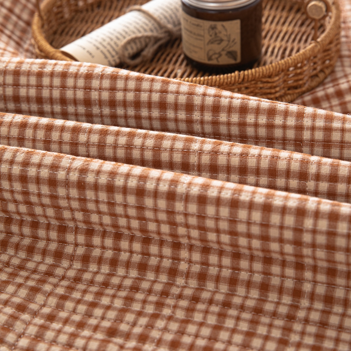 91家纺网 家纺一手货源 找家纺 （总）女子家纺 2025新款全棉色织水洗棉床盖系列四件套