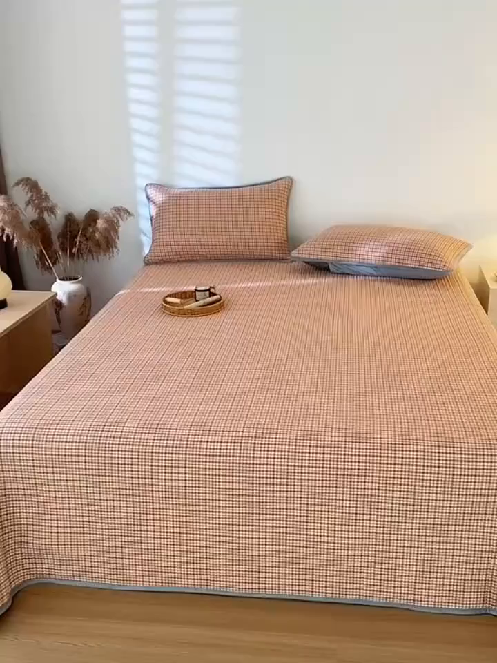 91家纺网 家纺一手货源 找家纺 （总）女子家纺 2025新款全棉色织水洗棉床盖系列四件套