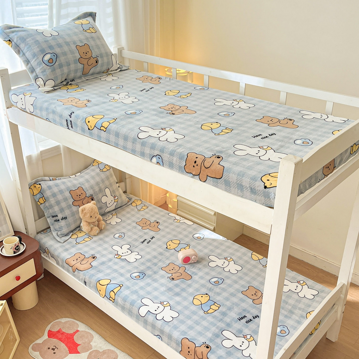 91家纺网 家纺一手货源 找家纺 （总）寻米 2025新款高克重加厚保暖牛奶绒学生宿舍单床笠单件床笠