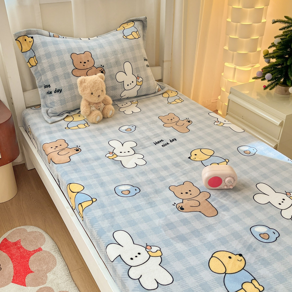 91家纺网 家纺一手货源 找家纺 （总）寻米 2025新款高克重加厚保暖牛奶绒学生宿舍单床笠单件床笠