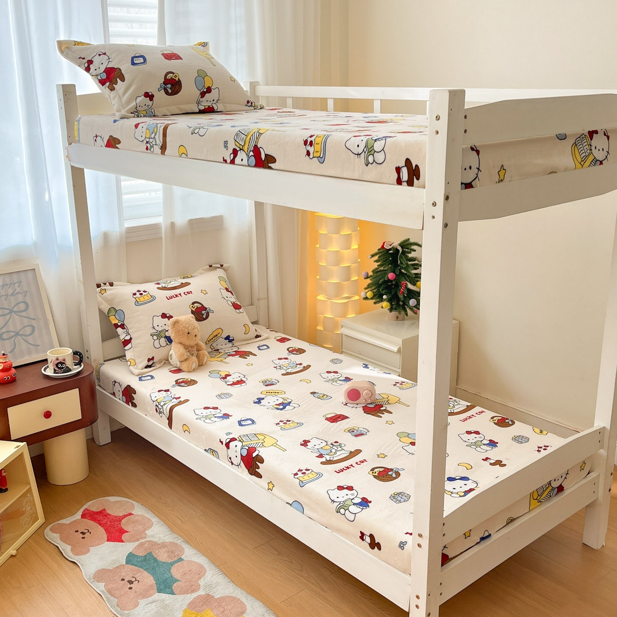 91家纺网 家纺一手货源 找家纺 寻米 2025新款高克重加厚保暖牛奶绒学生宿舍单床笠单件床笠 莫扎特小喵