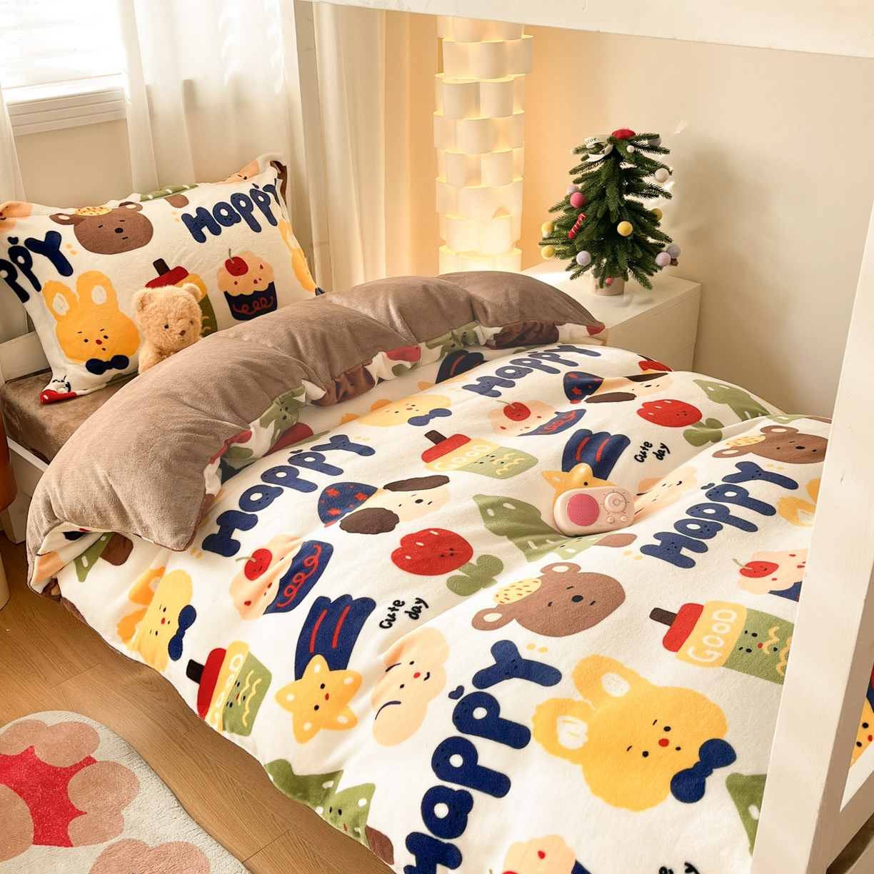 91家纺网 家纺一手货源 找家纺 寻米 2025新款高克重加厚保暖牛奶绒学生宿舍单床笠单件床笠 奇奇莫拉-咖啡