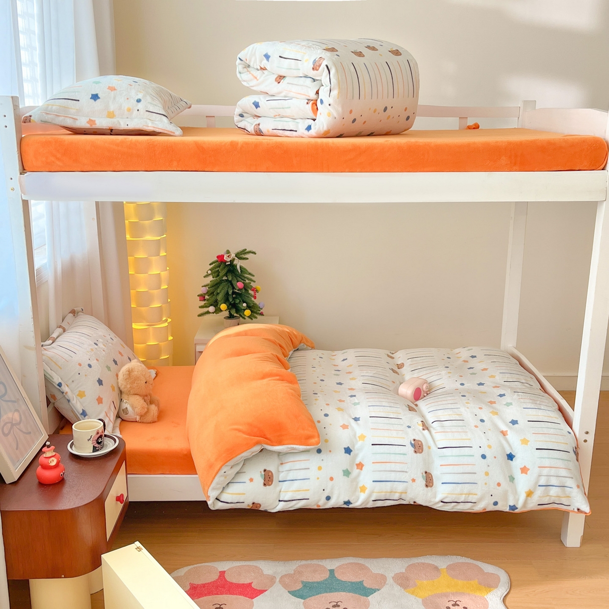 91家纺网 家纺一手货源 找家纺 寻米 2025新款高克重加厚保暖牛奶绒学生宿舍单床笠单件床笠 可爱帕尼尼