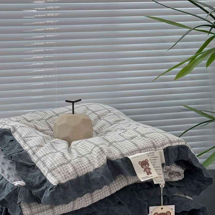 91家纺网 家纺一手货源 找家纺 佰织鑫家居 2025秋冬加厚纯棉全棉法式豆豆被被子被芯蓝格