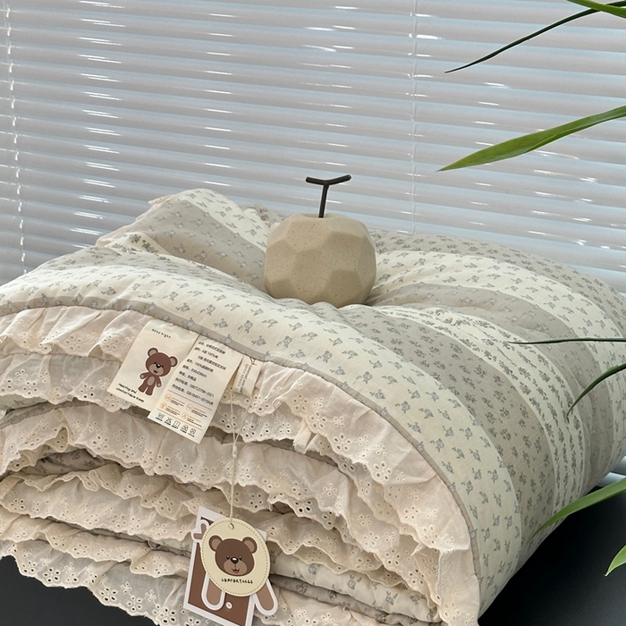 91家纺网 家纺一手货源 找家纺 佰织鑫家居 2025秋冬加厚纯棉全棉法式豆豆被被子被芯思念