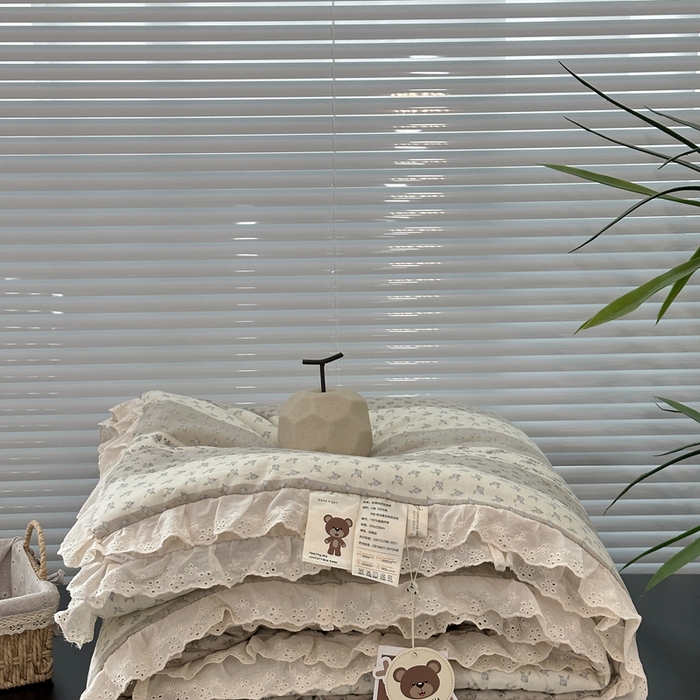 91家纺网 家纺一手货源 找家纺 佰织鑫家居 2025秋冬加厚纯棉全棉法式豆豆被被子被芯思念