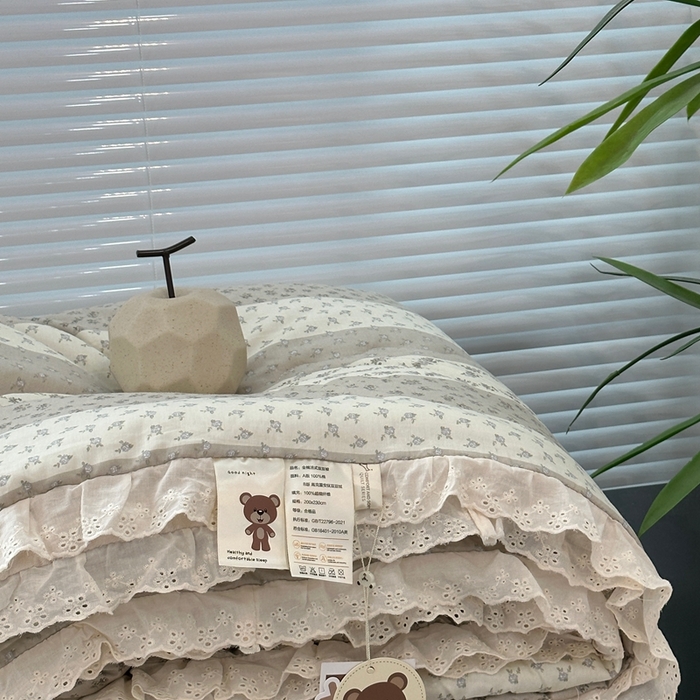 91家纺网 家纺一手货源 找家纺 佰织鑫家居 2025秋冬加厚纯棉全棉法式豆豆被被子被芯思念