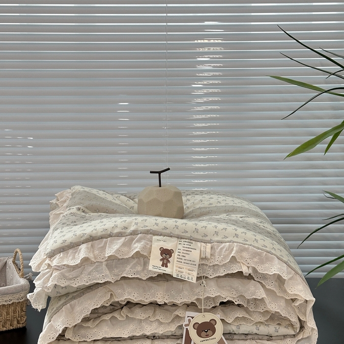 91家纺网 家纺一手货源 找家纺 佰织鑫家居 2025秋冬加厚纯棉全棉法式豆豆被被子被芯思念